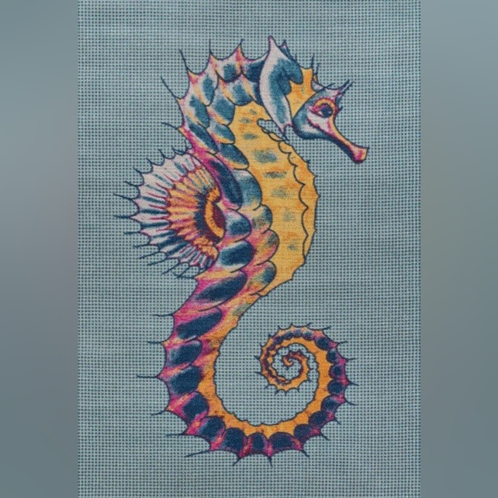 Tropical Seahorse Rug Multi Colored Indoor/Outdoor - Picture 4 of 5
